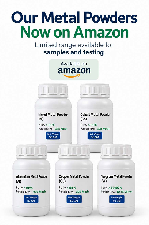 Factory Assist metal powder samples available on Amazon