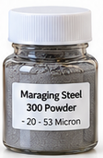 Maraging Steel 300 Powder sample bottle