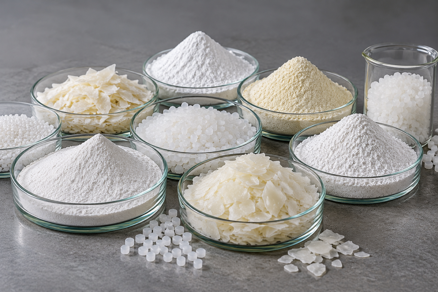 Non-metal powder and flake samples
